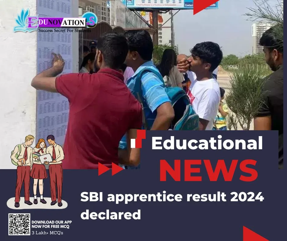 SBI apprentice result 2024 declared Edunovations