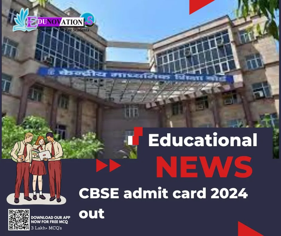 CBSE admit card 2024 out