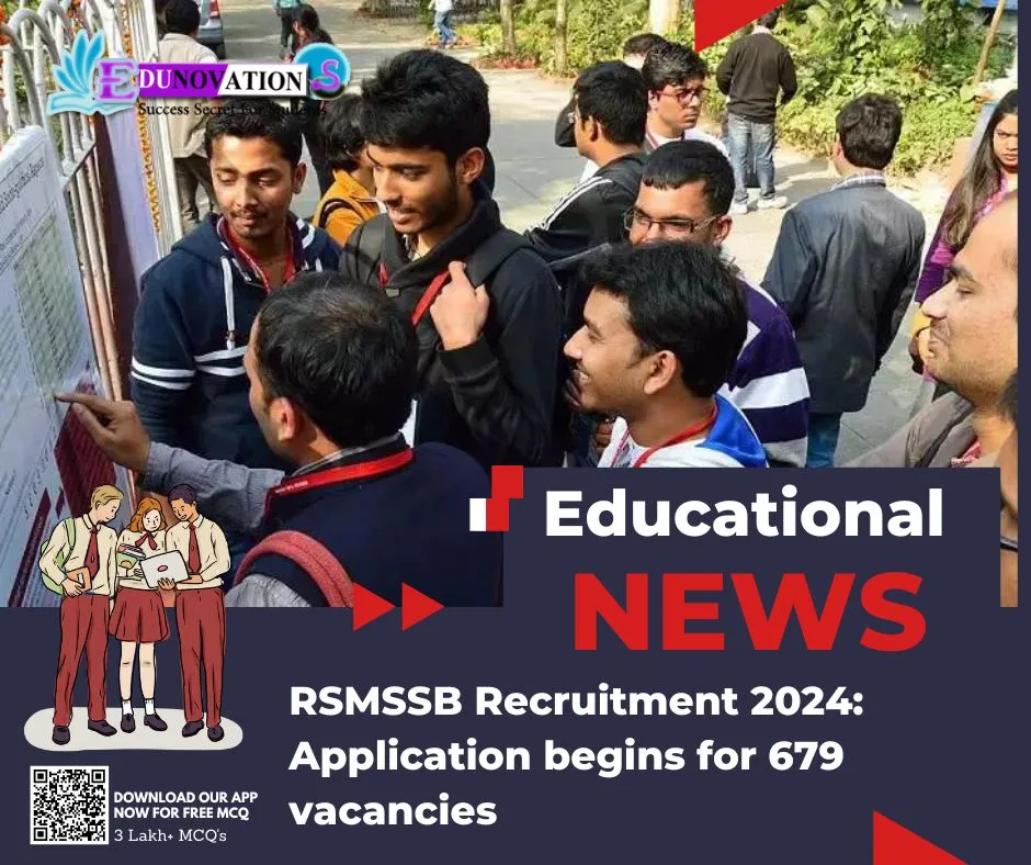 RSMSSB Recruitment 2024: Application begins for 679 vacancies