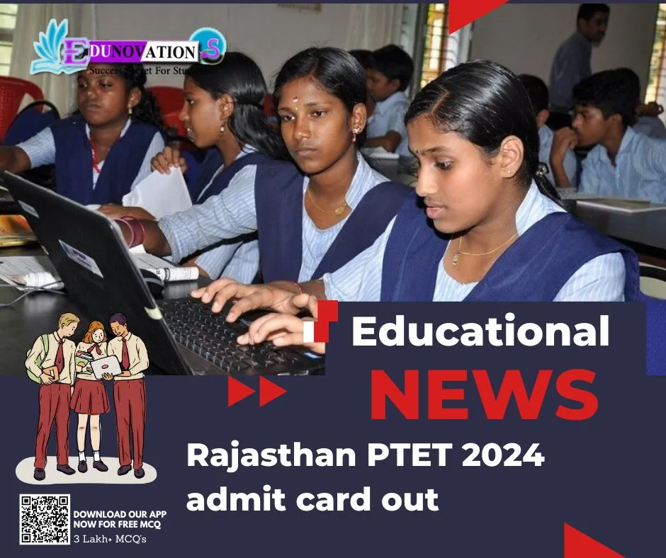 Rajasthan PTET 2024 admit card out