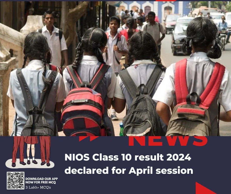 NIOS Class 10 result 2024 declared for April session