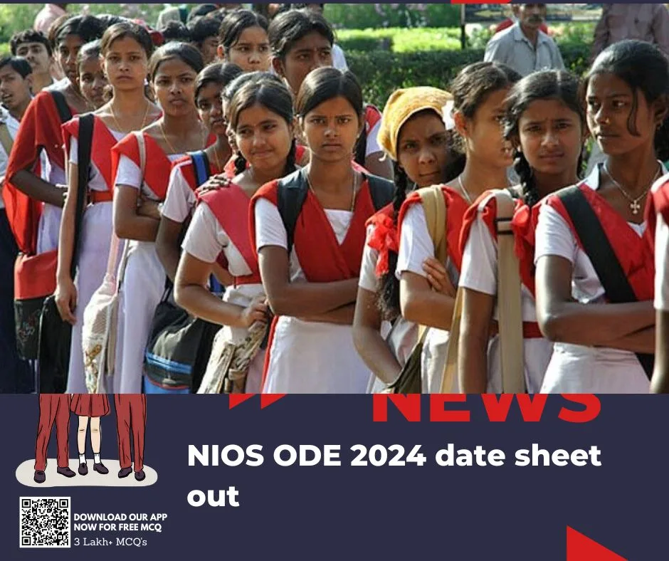 NIOS ODE 2024 date sheet out Edunovations