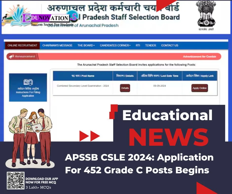 APSSB CSLE 2024: Application For 452 Grade C Posts Begins