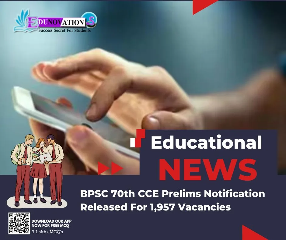 BPSC 70th CCE Prelims Notification Released For 1,957 Vacancies