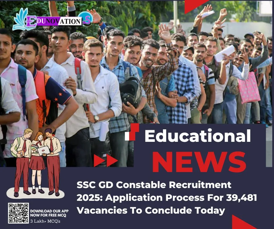 SSC GD Constable Recruitment 2025: Application Process For 39,481 Vacancies To Conclude Today