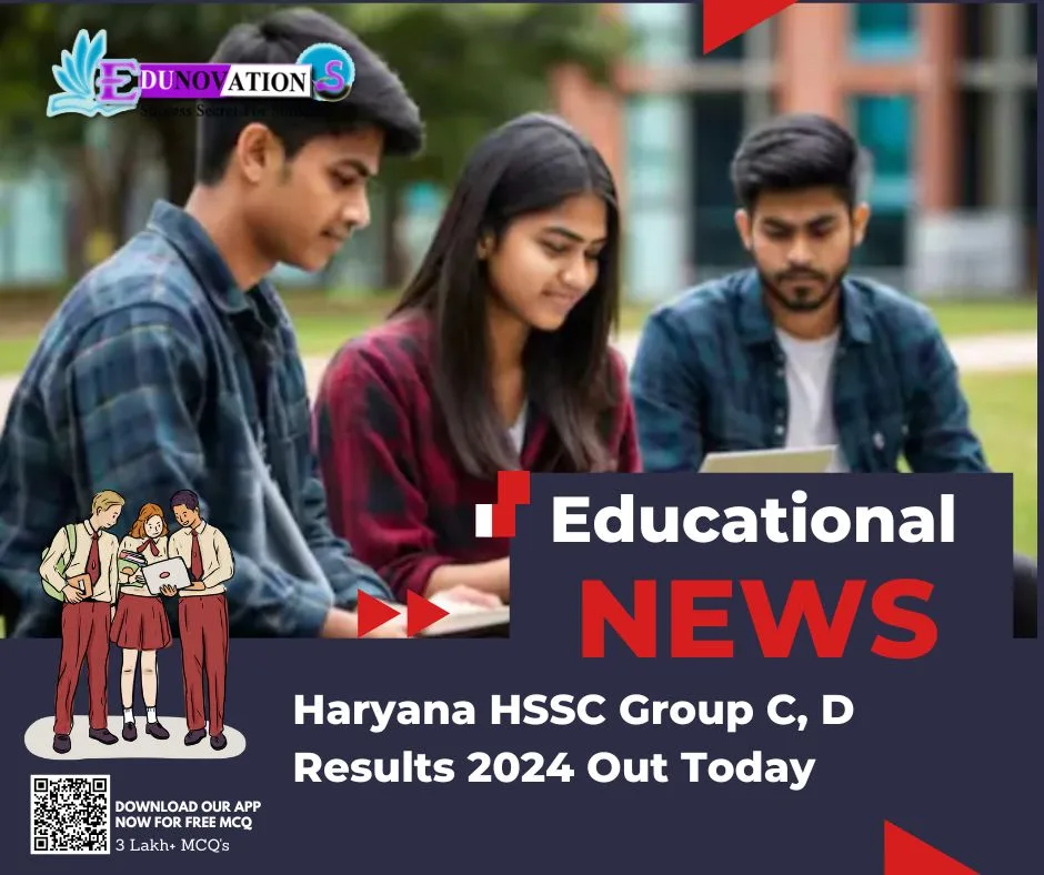 Haryana HSSC Group C, D Results 2024 Out Today Edunovations