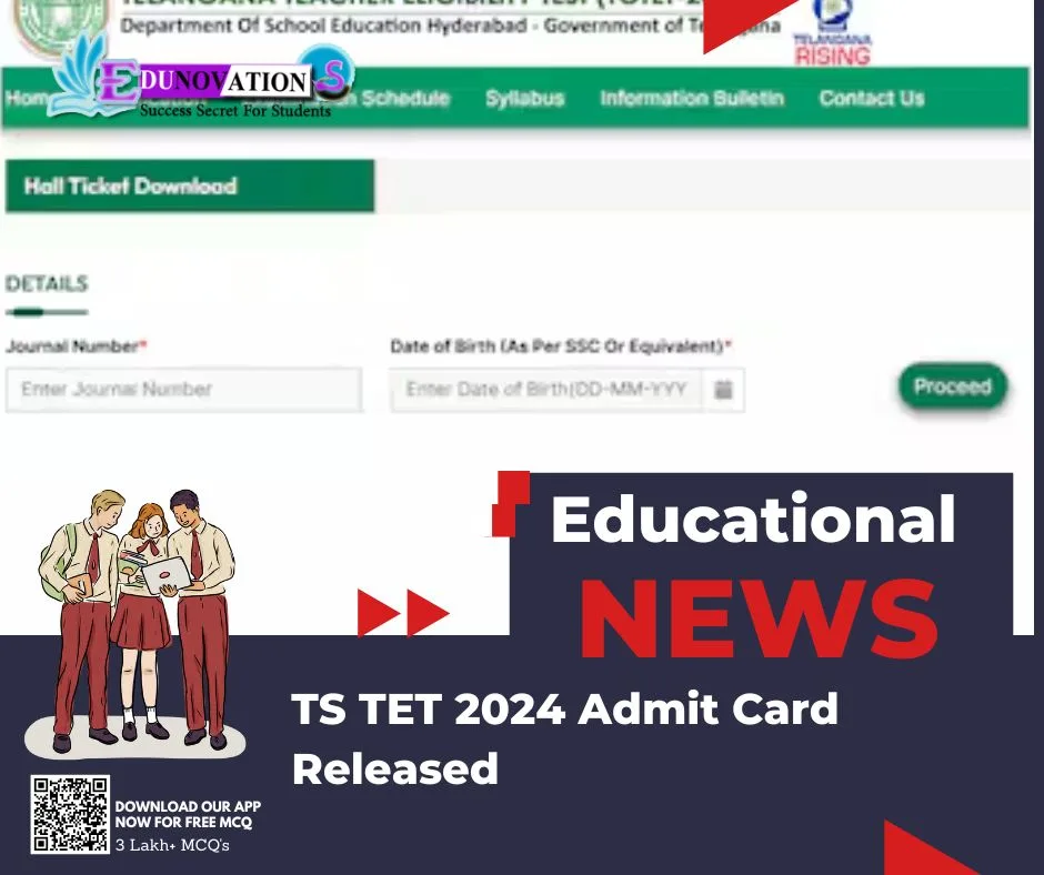 TS TET 2024 Admit Card Released Edunovations