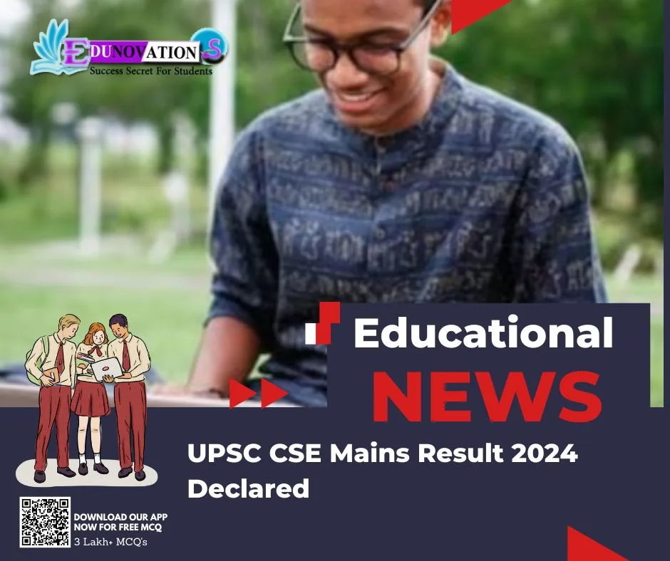 UPSC CSE Mains Result 2024 Declared Edunovations