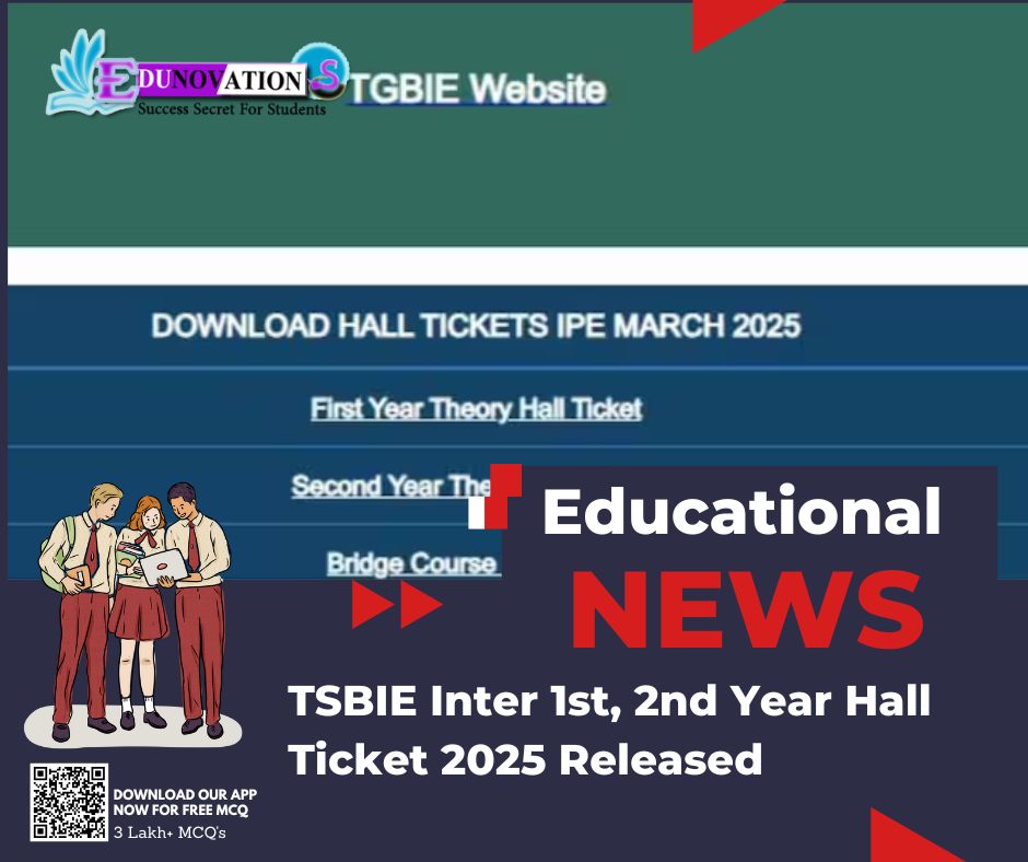 TSBIE Inter 1st, 2nd Year Hall Ticket 2025 Released