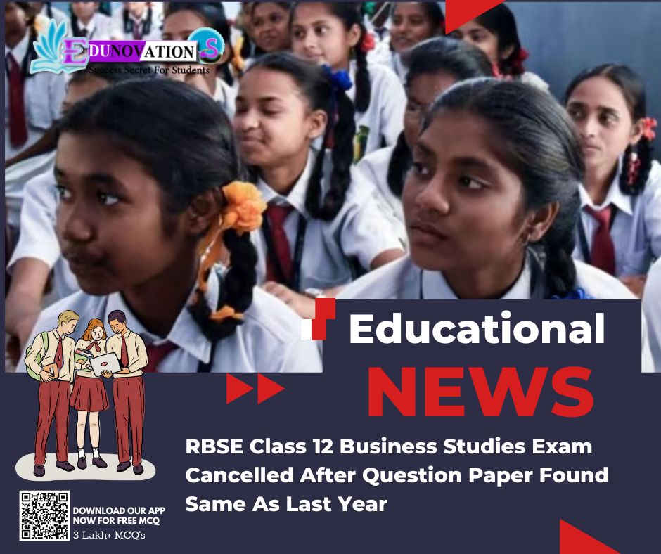 RBSE Class 12 Business Studies Exam Cancelled After Question Paper Found Same As Last Year