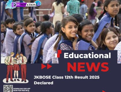 JKBOSE Class 12th Result 2025 Declared