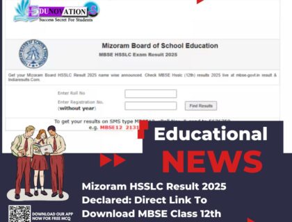 Mizoram HSSLC Result 2025 Declared: Direct Link To Download MBSE Class 12th Scorecards Here