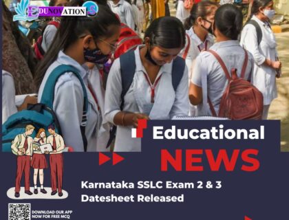 Karnataka SSLC Exam 2 & 3 Datesheet Released